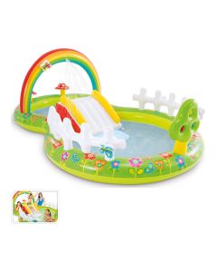 Piscina hinchable infantil con tobogán 290x180x104cm