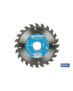 DISCO DE SIERRA CIRCULAR PARA MADERA Ø160 X 2,5 X 30 MM, 24 DIENTES COFAN