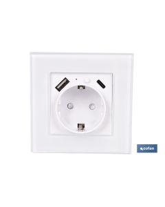 BASE ENCHUFE CON PUERTO USB Y TIPO C WIFI COFAN