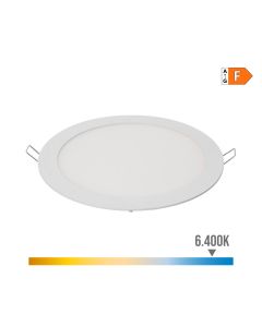 Downlight led empotrable redondo 20w luz fria 6400k 1500lm blanco ø22,5cm edm