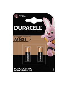 Pila alkalina duracell segurity mn21 12v (23a) mando a distancia (blister 2 unid.) ø10,3x28,5mm