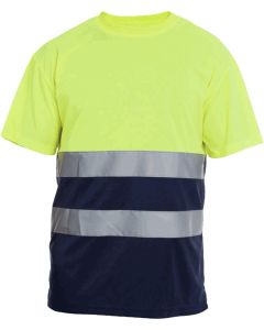 CAMISETA M/C HILL HV YELLOW/NAVY T-L