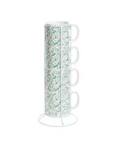 Set 4 tazas modelo "mug on rack" colores surtidos