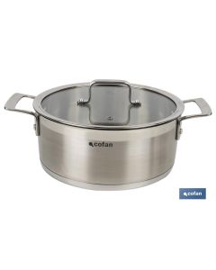 CACEROLA CON TAPA 4.3L ACERO INOX 1810 MODELO CADENZA COFAN