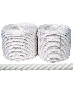 ROLLO CUERDA NYLON MATE 12MM-100MT BLANC