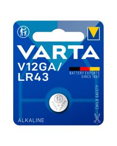 Pila varta lr43 - v12ga 1.5v alkalina (blister 1 unid.) ø11,6x4,2mm