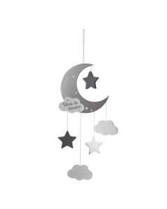 Movil infantil modelo luna color gris