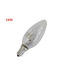 Bombilla incandescente vela clara 60w e14 125v (solo uso industrial)