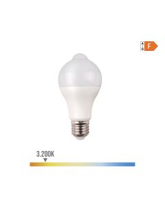 Bombilla standard led con sensor crepuscular y detector de presencia e27 12w 1154lm 3200k luz calida ø60x110mm edm