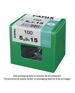 Caja l 100 unid. arandela plana ancha cinc 5,3x15mm fadix