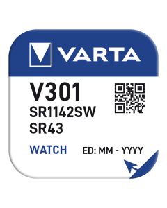 Pila de boton sr43 - v301 varta 82mah (blister 1 unid.) ø11,6x4,2mm