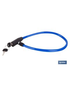 CANDADO DE BICICLETA CON CABLE DE ACERO Ø5 MM 500 MM COFAN