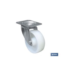 RUEDA NYLON CON PLACA Ø125X40MM COFAN