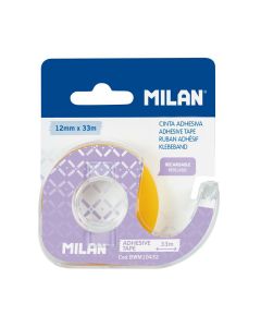 Blíster cinta adhesiva transparente 12mm x 33m con dispensador milan