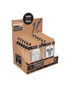 Expositor auriculares eartech 12 unid jack (6+6). tech one tech