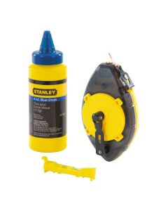 Tiralíneas kit powerwinder 30m + polvo + nivel de cordel 0-47-465 stanley