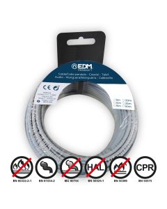 Carrete cablecillo flexible 2,5mm gris libre de halógenos 25m