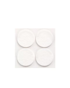 Pack 4 fieltros blancos sinteticos adhesivos ø38mm plasfix inofix