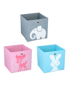 Caja de almacenamiento colores variados 28 x 28 x 28 cm