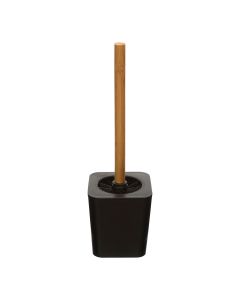 Escobillero wc bambu-negro colección 'natureo'