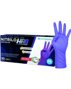 GUANTE HR 8 T-S DES.NITRILO MORADO C050