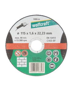 Disco corte de precisión para piedra ø115x1,6x22,23mm. 1686999 wolfcraft