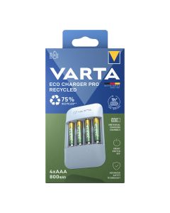 Cargador de pilas varta eco charger pro + 4 pilas 800 mah aaa 56813