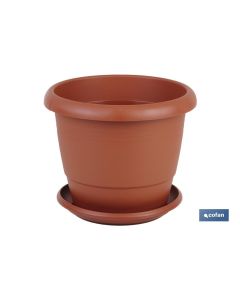 MACETA MARRON MODELO GARDENIA 30X25+ PLATO 24 cm venta unitaria COFAN