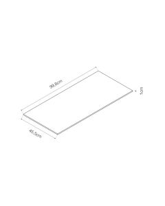 Placa madera para estanteria 1000x455x10mm haya basics