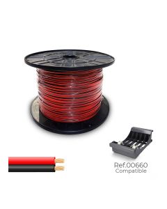 Cable paralelo 48v 2 x 0,75 mm² rojo/negro 500 m. ( bobina mediana )