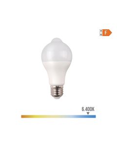 Bombilla standard led con "sensor de presencia y crepuscular" e27 12w 1055lm 6400k luz fria ø6x11cm edm