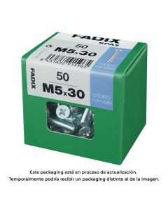 Caja l 50 unid. tornillo metrica cp m 5x30mm fadix