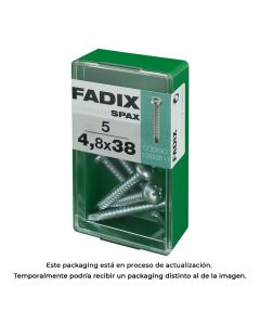 Caja s 5 unid. tornillo rosca chapa cr autot. 4,8x38mm fadix