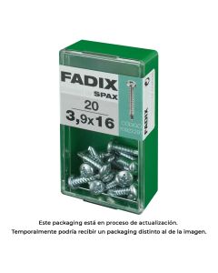 Caja s 20 unid. tornillo rosca chapa cr autot. 3,9x16mm fadix