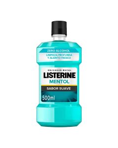 Enjuague listerine 500ml zero mentol (sabor suave)