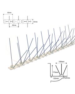 Varilla disuasoria para aves inoxidable base metacrilato 0,5m x 11,5cm