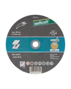 Disco corte para metal ø230x2,5x22,23mm. 1627099 wolfcraft