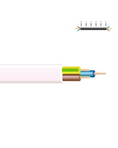 Manguera tubular h 05 vv-f 3x2,5mm blanca euro/m