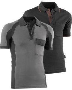 POLO M/CORTA ALG.FLEX 670 T-XL GRIS/NGR