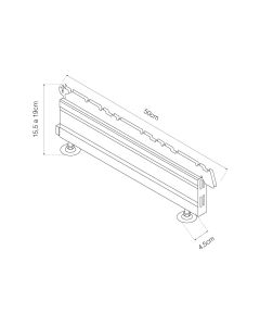 Pie de base 470x160x45mm basics