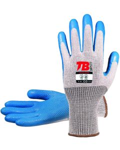 GUANTE LATEX 313AZ GRIP T-08 AZUL