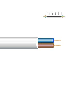 Manguera acrilica 2x2,5mm blanca euro/m