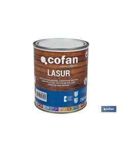 LASUR PROTECTOR AL AGUA PARA MADERA MATE NOGAL 750 ML COFAN