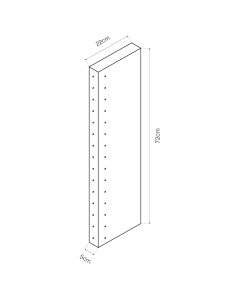 Base 720x220x50mm para expositor hidro basics