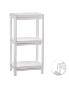 Estanteria plastico 3 baldas blanca 35,5x23x75 cm balette