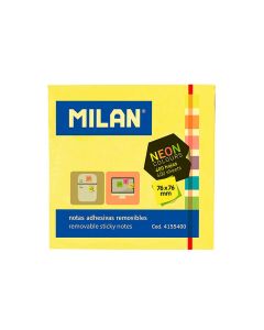 Pack 400 notas adhesivas 76x76mm colores fluor milan