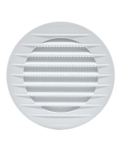 Rejilla ventilación redonda empotrable con mosquitera ø80mm abs blanca