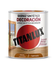 Barniz sintético decoración satinado nogal 750ml titanlux m11100334