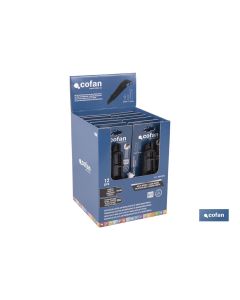 EXPOSITOR DE CÚTER ANTIDESLIZANTE HEAVY DUTY 18 MM 12 UDS. COFAN