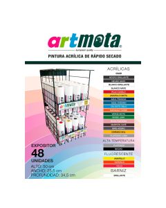 Expositor 48 sprays artmota gratis por la compra de 138 sprays art ex25 mota